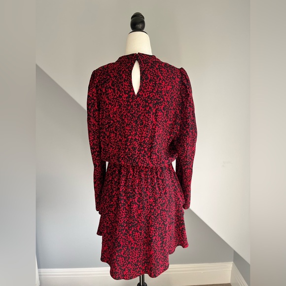 ZARA Red and Black Leopard Dress - Picture 2 of 3